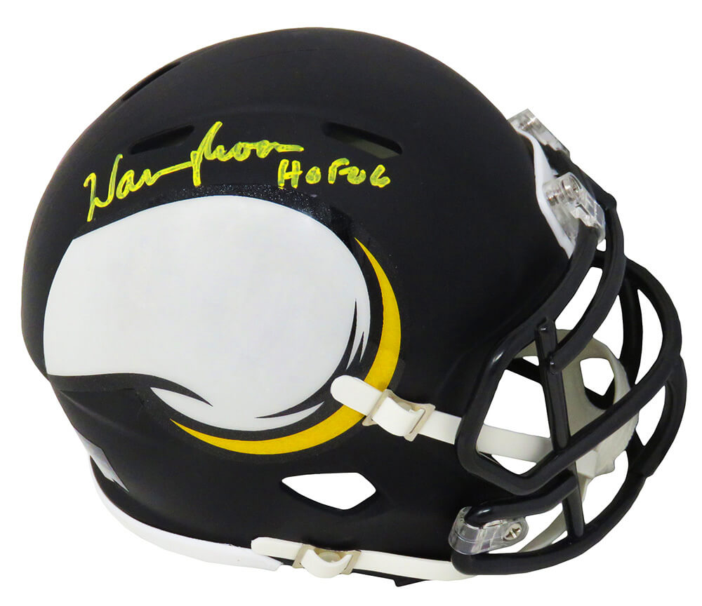 Warren Moon Signed Minnesota Vikings AMP Riddell Speed Mini Helmet w/HOF'06 - MOOMIN304 - Warren Moon Signed Minnesota Vikings AMP Riddell Speed Mini Helmet w/HOF'06 product image