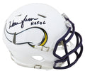 Warren Moon Signed Minnesota Vikings Flat White Matte Riddell Speed Mini Helmet w/HOF'06 - MOOMIN305 - Warren Moon Signed Minnesota Vikings Flat White Matte Riddell Speed Mini Helmet w/HOF'06 product image