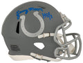 Lenny Moore Signed Colts SLATE Riddell Speed Mini Helmet w/HOF'75 - MOOMIN327 - Lenny Moore Signed Colts SLATE Riddell Speed Mini Helmet w/HOF'75 product image