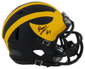 Rod Moore Signed Michigan Wolverines Riddell Speed Mini Helmet - MOOMIN340 - Rod Moore Signed Michigan Wolverines Riddell Speed Mini Helmet product image