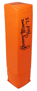 Lenny Moore Signed Orange Endzone Football Pylon w/HOF'75 - MOOPYL310 - Lenny Moore Signed Orange Endzone Football Pylon w/HOF'75 product image