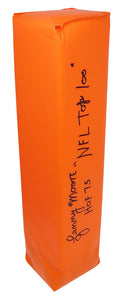 Lenny Moore Signed Orange Endzone Football Pylon w/HOF'75, NFL Top 100 - MOOPYL311 - Lenny Moore Signed Orange Endzone Football Pylon w/HOF'75, NFL Top 100 product image