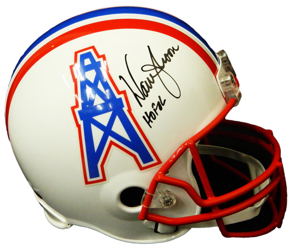 Warren Moon Signed Houston Oilers Throwback Riddell Full Size Replica Helmet w/HOF'06 - MOOREP300 - Warren Moon Signed Houston Oilers Throwback Riddell Full Size Replica Helmet w/HOF'06 product image