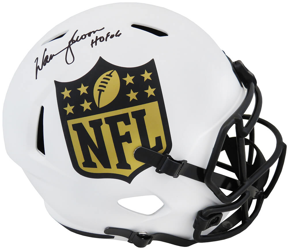 Warren Moon Signed NFL Shield Lunar Eclipse Riddell Full Size Speed Replica Helmet w/HOF'06 - MOOREP304 - Warren Moon Signed NFL Shield Lunar Eclipse Riddell Full Size Speed Replica Helmet w/HOF'06 product image