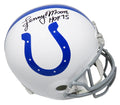 Lenny Moore Signed Colts Throwback Riddell Full Size Replica Helmet w/HOF'75 - MOOREP310 - Lenny Moore Signed Colts Throwback Riddell Full Size Replica Helmet w/HOF'75 product image