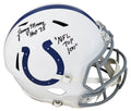 Lenny Moore Signed Colts Riddell Full Size Speed Replica Helmet w/HOF'75, NFL Top 100 - MOOREP312 - Lenny Moore Signed Colts Riddell Full Size Speed Replica Helmet w/HOF'75, NFL Top 100 product image