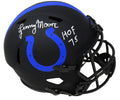 Lenny Moore Signed Colts Eclipse Black Matte Riddell Full Size Speed Replica Helmet w/HOF'75 - MOOREP313 - Lenny Moore Signed Colts Eclipse Black Matte Riddell Full Size Speed Replica Helmet w/HOF'75 product image