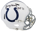 Lenny Moore Signed Colts Riddell Full Size Speed Rep Helmet w/HOF'75 - MOOREP314 - Lenny Moore Signed Colts Riddell Full Size Speed Rep Helmet w/HOF'75 product image