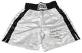 Michael Moorer Signed Everlast White Boxing Trunks w/Double M, 3x Heavyweight Champ - MOOTRU501 - Michael Moorer Signed Everlast White Boxing Trunks w/Double M, 3x Heavyweight Champ product image