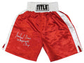 Michael Moorer Signed Title Red Boxing Trunks w/3x Heavyweight Champ - MOOTRU503 - Michael Moorer Signed Title Red Boxing Trunks w/3x Heavyweight Champ product image