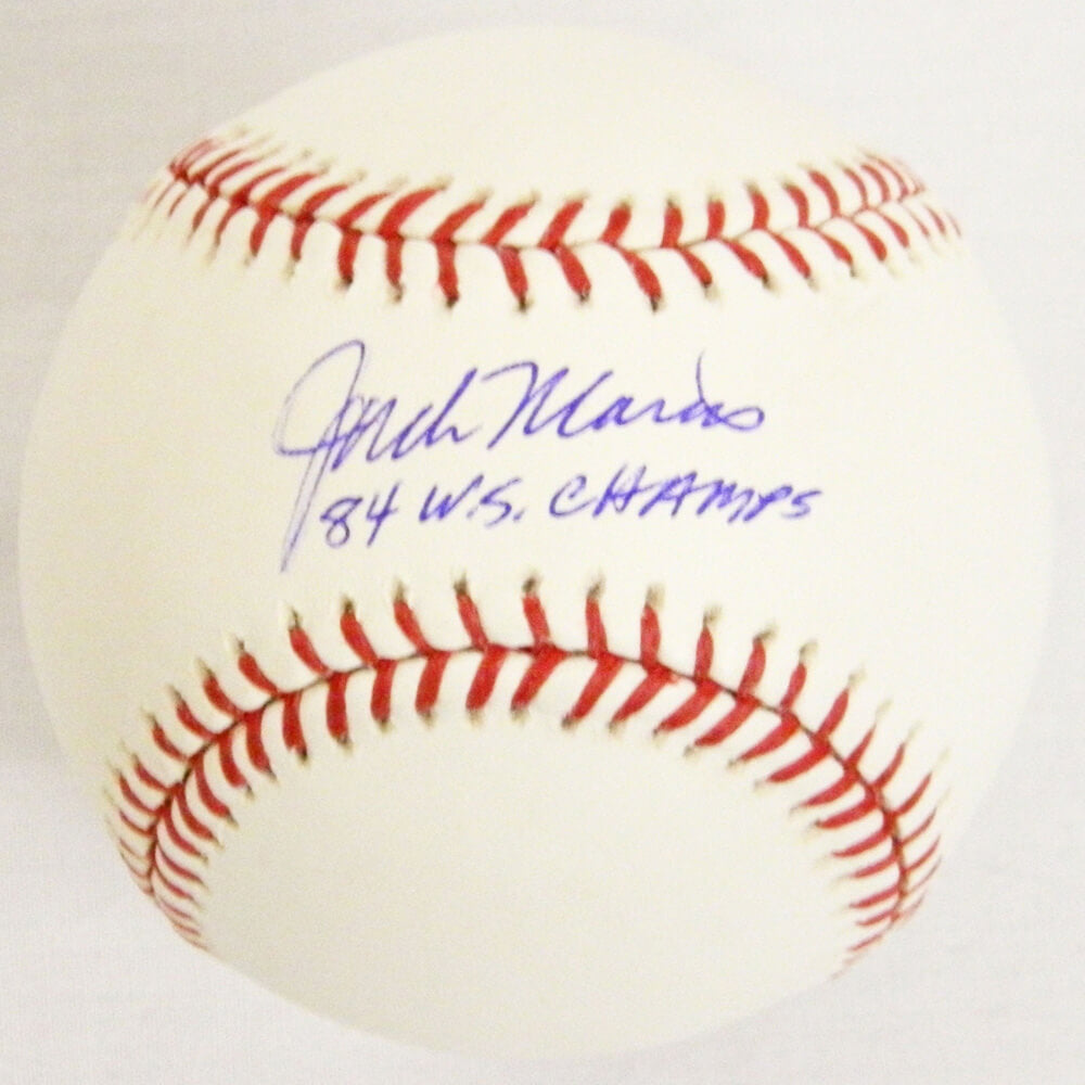Jack Morris Signed Rawlings Official MLB Baseball w/84 WS Champs - MORBSB103 - Jack Morris Signed Rawlings Official MLB Baseball w/84 WS Champs product image