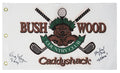 Cindy Morgan & Michael O'Keefe Signed Caddyshack Beaver Logo Bushwood Flag w/Lacey & Noonan - MORFLG552 - Cindy Morgan & Michael O'Keefe Signed Caddyshack Beaver Logo Bushwood Flag w/Lacey & Noonan product image