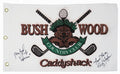 Cindy Morgan & Michael O'Keefe Signed Caddyshack Beaver Logo Bushwood Flag w/Love Lacey & Noonan - MORFLG553 - Cindy Morgan & Michael O'Keefe Signed Caddyshack Beaver Logo Bushwood Flag w/Love Lacey & Noonan product image