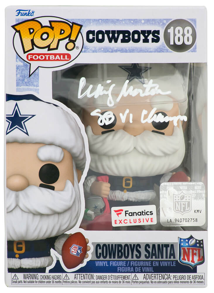 Craig Morton Signed Dallas Cowboys 'SANTA' Funko Pop Doll #188 w/SB VI Champs - MORFUN300 - Craig Morton Signed Dallas Cowboys 'SANTA' Funko Pop Doll #188 w/SB VI Champs product image