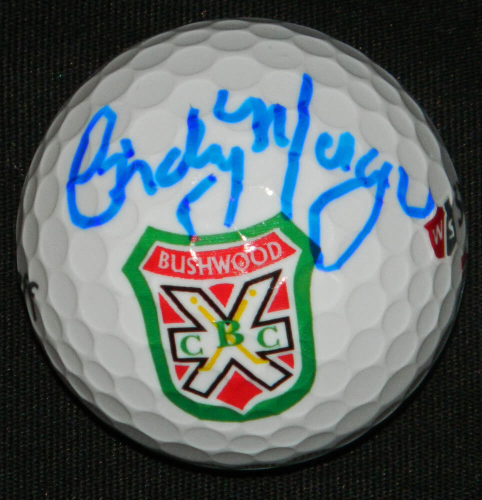 Cindy Morgan Signed Bushwood Country Club Logo Golf Ball - MORGFB501 - Cindy Morgan Signed Bushwood Country Club Logo Golf Ball product image