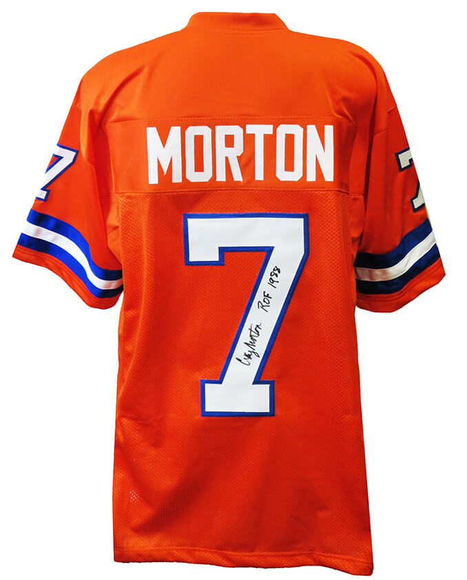 Craig Morton Signed Orange Crush Throwback Custom Football Jersey w/ROF'88 - MORJRY311 - Craig Morton Signed Orange Crush Throwback Custom Football Jersey w/ROF'88 product image