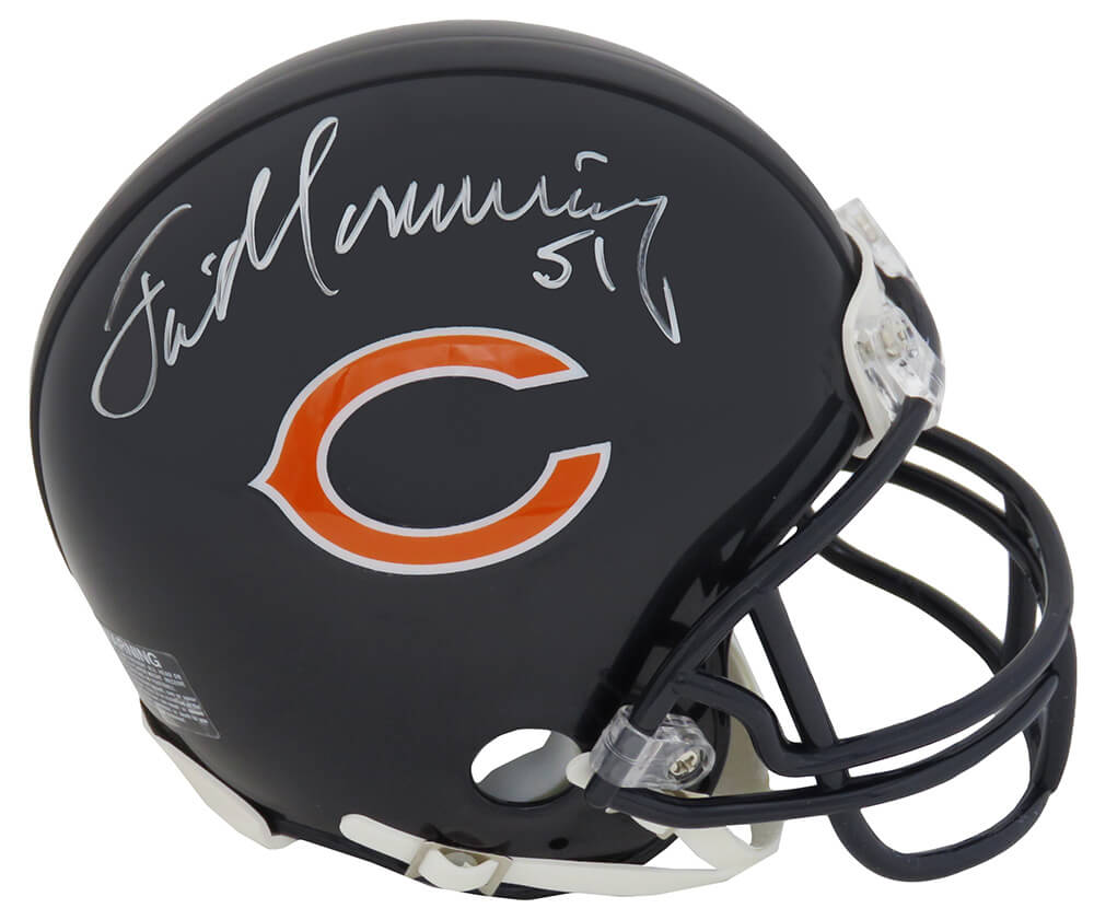Jim Morrissey Signed Chicago Bears Riddell Mini Helmet - MORMIN302 - Jim Morrissey Signed Chicago Bears Riddell Mini Helmet product image