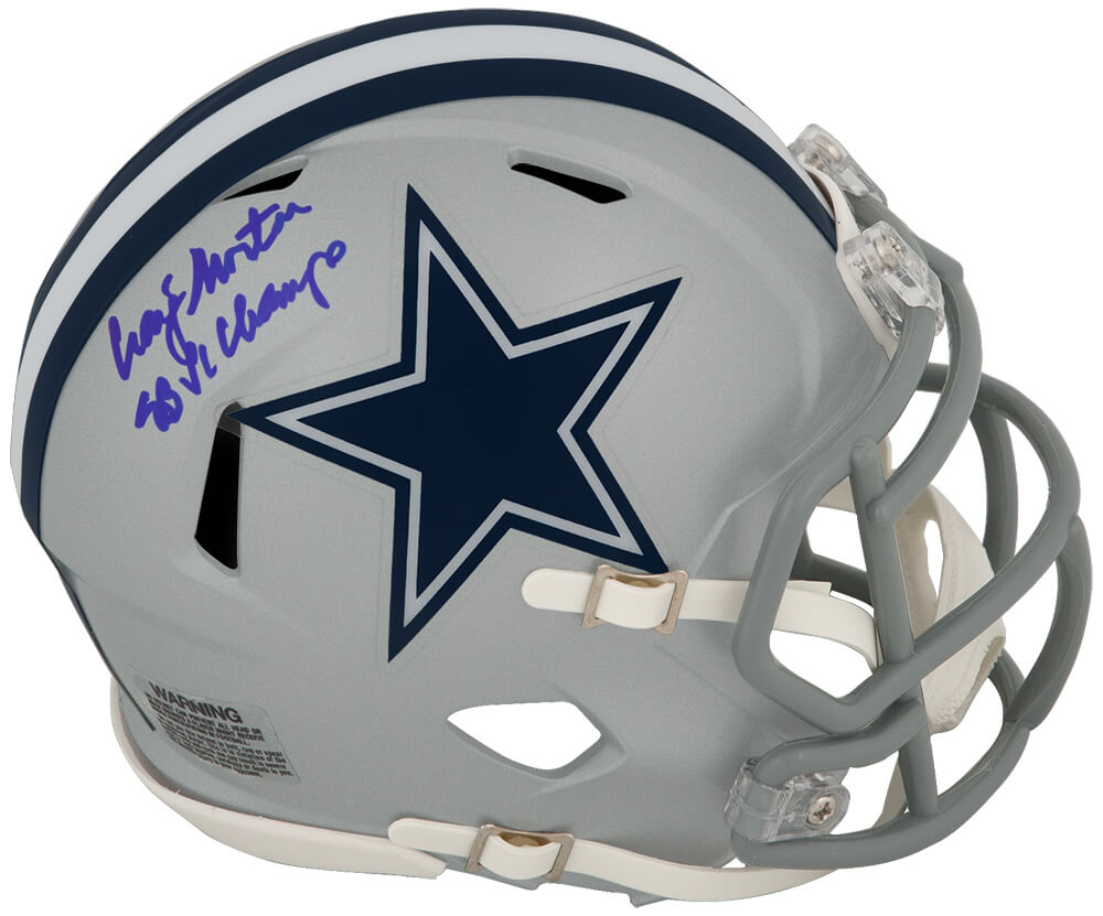 Craig Morton Signed Cowboys Riddell Speed Mini Helmet w/SB VI Champs - MORMIN325 - Craig Morton Signed Cowboys Riddell Speed Mini Helmet w/SB VI Champs product image