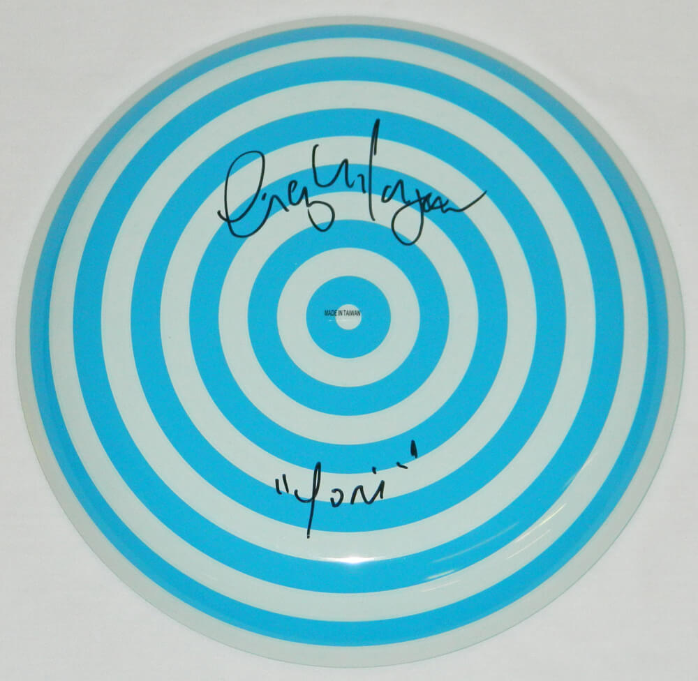 Cindy Morgan Signed Tron Blue Identity Disc w/Yori - MOROTH500 - Cindy Morgan Signed Tron Blue Identity Disc w/Yori product image