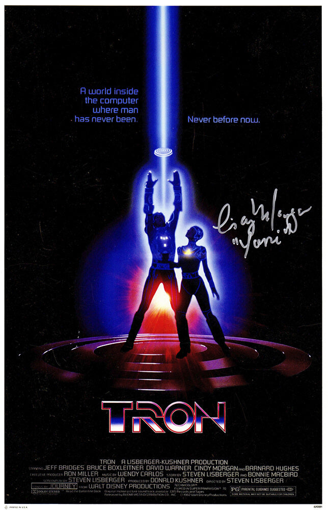 Cindy Morgan Signed Tron 11x17 Movie Poster w/Yori - MORPST503 - Cindy Morgan Signed Tron 11x17 Movie Poster w/Yori product image