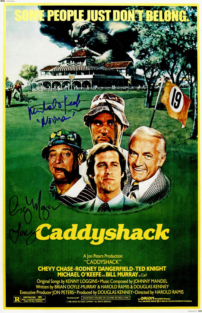 Cindy Morgan & Michael O'Keefe Dual Signed Caddyshack 11x17 Movie Poster w/Lacey & Noonan - MORPST552 - Cindy Morgan & Michael O'Keefe Dual Signed Caddyshack 11x17 Movie Poster w/Lacey & Noonan product image