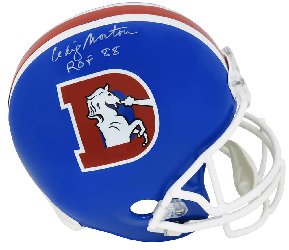 Craig Morton Signed Denver Broncos Throwback Riddell Full Size Replica Helmet w/ROF'88 - MORREP300 - Craig Morton Signed Denver Broncos Throwback Riddell Full Size Replica Helmet w/ROF'88 product image