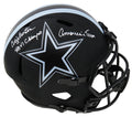 Craig Morton Signed Dallas Cowboys Eclipse Black Matte Riddell Full Size Speed Replica Helmet w/SB VI Champs, America's Team - MORREP301 - Craig Morton Signed Dallas Cowboys Eclipse Black Matte Riddell Full Size Speed Replica Helmet w/SB VI Champs, America's Team product image
