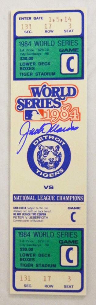 Jack Morris Signed Tigers 1984 World Series Game 5 4x14 Mini Mega Ticket - MORTIC100 - Jack Morris Signed Tigers 1984 World Series Game 5 4x14 Mini Mega Ticket product image