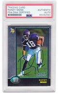 Randy Moss Signed Vikings 1998 Bowman Chrome Rookie Card #182 (PSA Encapsulated) - MOSCAR308 - Randy Moss Signed Vikings 1998 Bowman Chrome Rookie Card #182 (PSA Encapsulated) product image