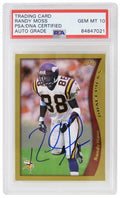 Randy Moss Signed Minnesota Vikings 1998 Topps Football Rookie Trading Card #352 (PSA Encapsulated - Auto Grade 10) - MOSCAR311 - Randy Moss Signed Minnesota Vikings 1998 Topps Football Rookie Trading Card #352 (PSA Encapsulated - Auto Grade 10) product image