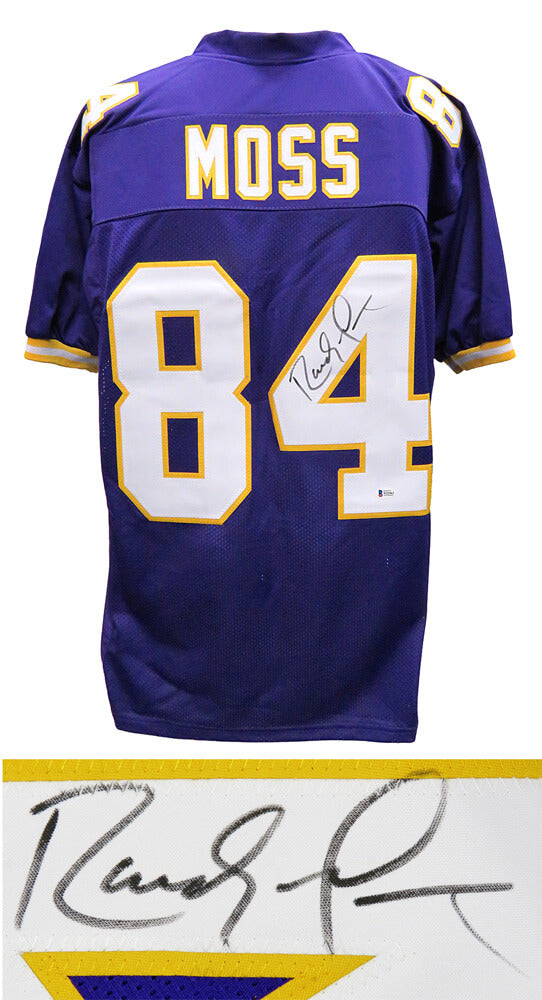 Randy Moss Signed Purple Custom Football Jersey (Beckett) - MOSJRY300 - Randy Moss Signed Purple Custom Football Jersey (Beckett) product image
