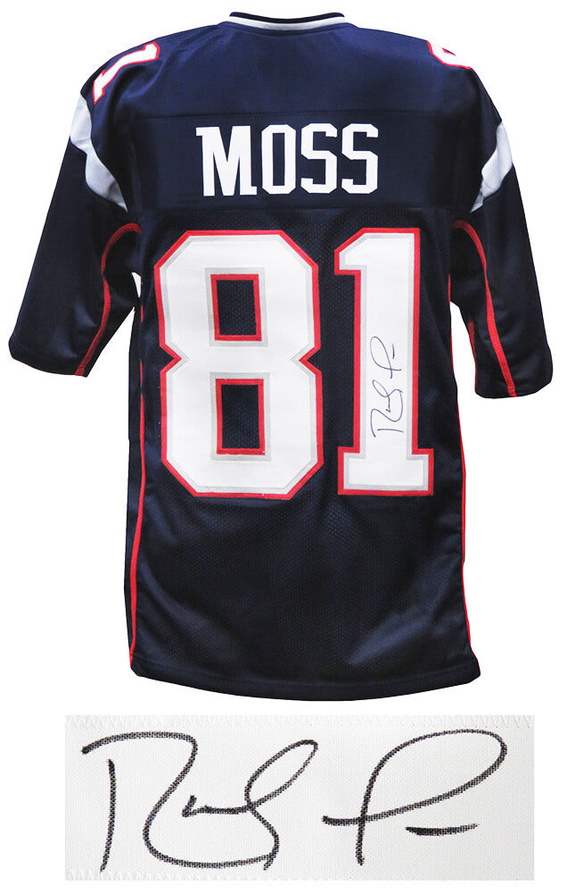 Randy Moss Signed Navy Custom Football Jersey - MOSJRY304 - Randy Moss Signed Navy Custom Football Jersey product image