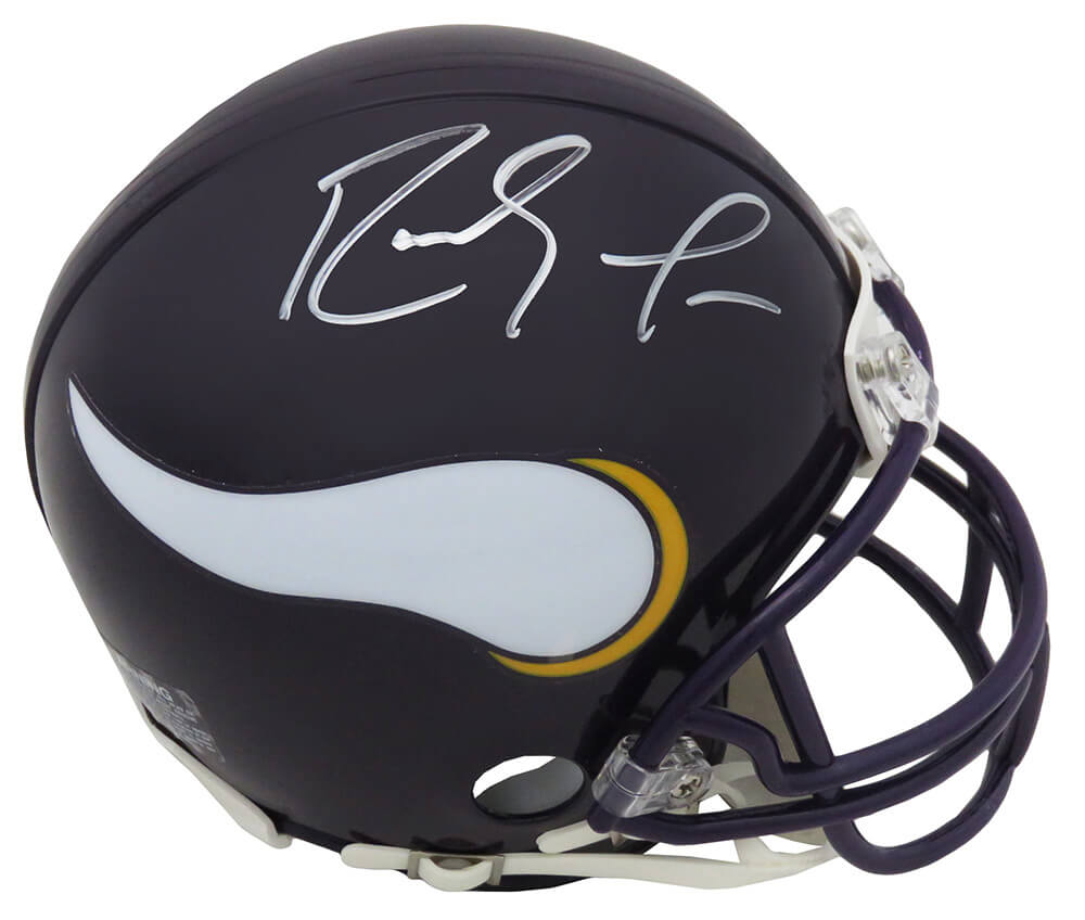 Randy Moss Signed Minnesota Vikings Throwback Riddell Mini Helmet - MOSMIN310 - Randy Moss Signed Minnesota Vikings Throwback Riddell Mini Helmet product image