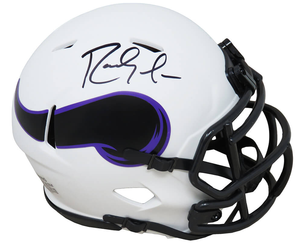 Randy Moss Signed Minnesota Vikings Lunar Eclipse White Matte Riddell Speed Mini Helmet - MOSMIN311 - Randy Moss Signed Minnesota Vikings Lunar Eclipse White Matte Riddell Speed Mini Helmet product image