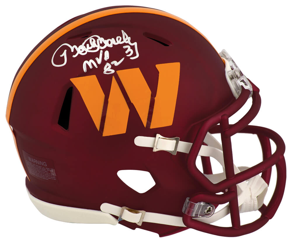 Mark Moseley Signed Washington Commanders Riddell Speed Mini Helmet w/MVP'82 - MOSMIN322 - Mark Moseley Signed Washington Commanders Riddell Speed Mini Helmet w/MVP'82 product image
