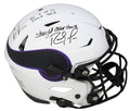 Randy Moss & Cris Carter Signed Minnesota Vikings Lunar Eclipse Riddell SpeedFlex Authentic Helmet w/Catch TD's, Straight Cash Homie - MOSPRO304 - Randy Moss & Cris Carter Signed Minnesota Vikings Lunar Eclipse Riddell SpeedFlex Authentic Helmet w/Catch TD's, Straight Cash Homie product image