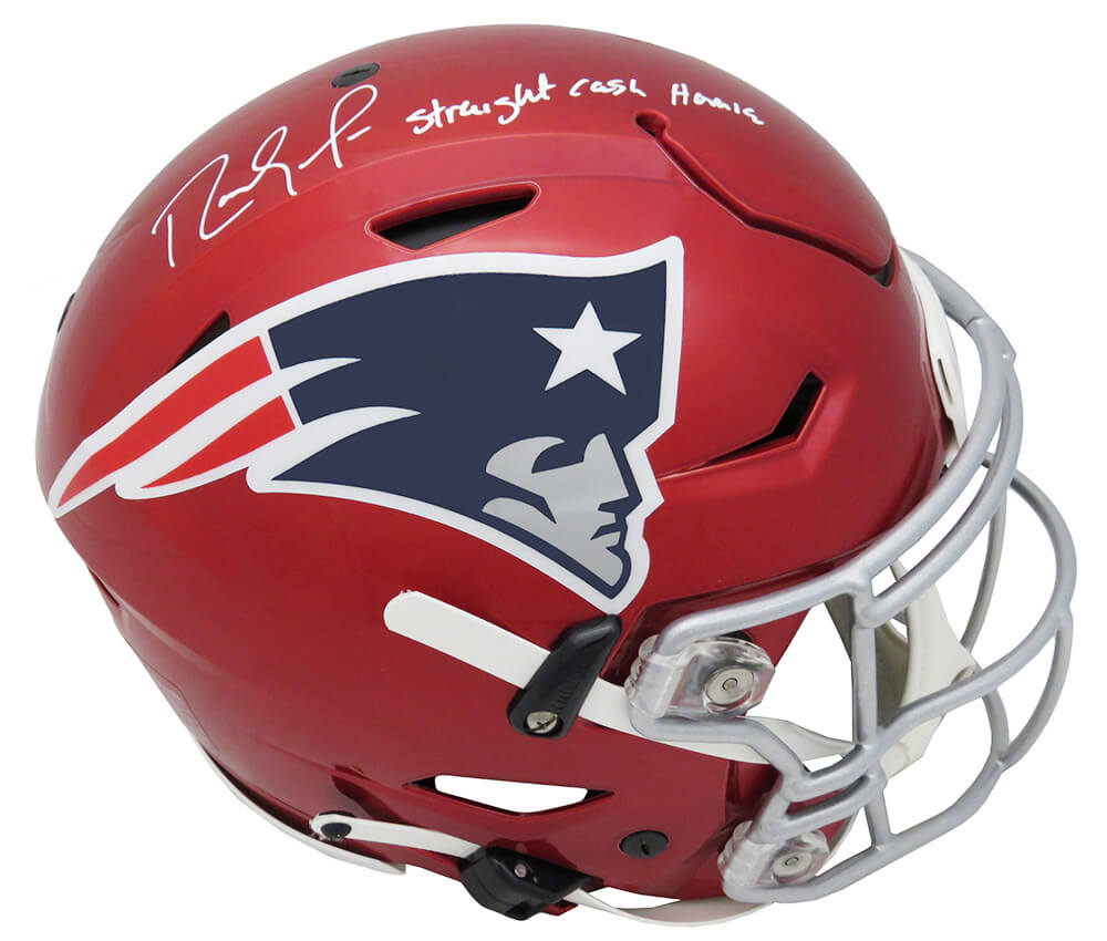 Randy Moss Signed New England Patriots FLASH SpeedFlex Riddell Authentic Helmet w/Straight Cash Homie - MOSPRO306 - Randy Moss Signed New England Patriots FLASH SpeedFlex Riddell Authentic Helmet w/Straight Cash Homie product image