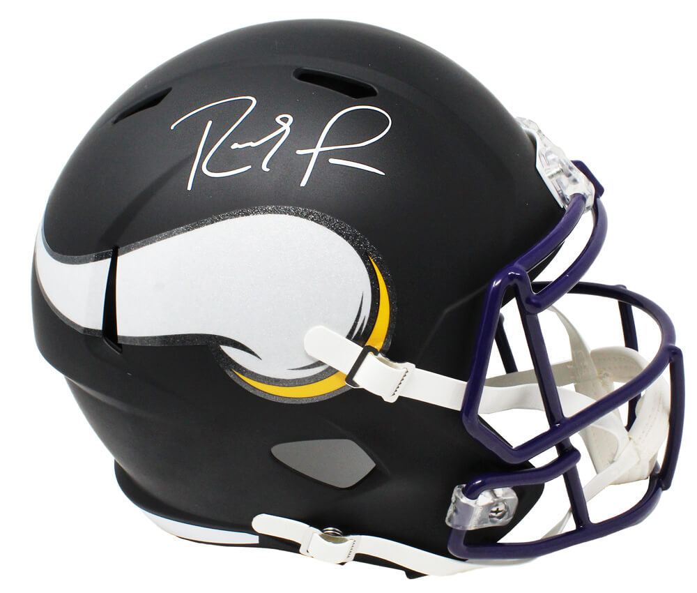 Randy Moss Signed Minnesota Vikings Flat Black Matte Riddell Speed Full Size Replica Helmet - MOSREP302 - Randy Moss Signed Minnesota Vikings Flat Black Matte Riddell Speed Full Size Replica Helmet product image