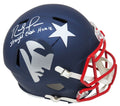 Randy Moss Signed New England Patriots AMP Alternate Series Riddell Full Size Speed Replica Helmet w/Straight Cash Homie - MOSREP304 - Randy Moss Signed New England Patriots AMP Alternate Series Riddell Full Size Speed Replica Helmet w/Straight Cash Homie product image