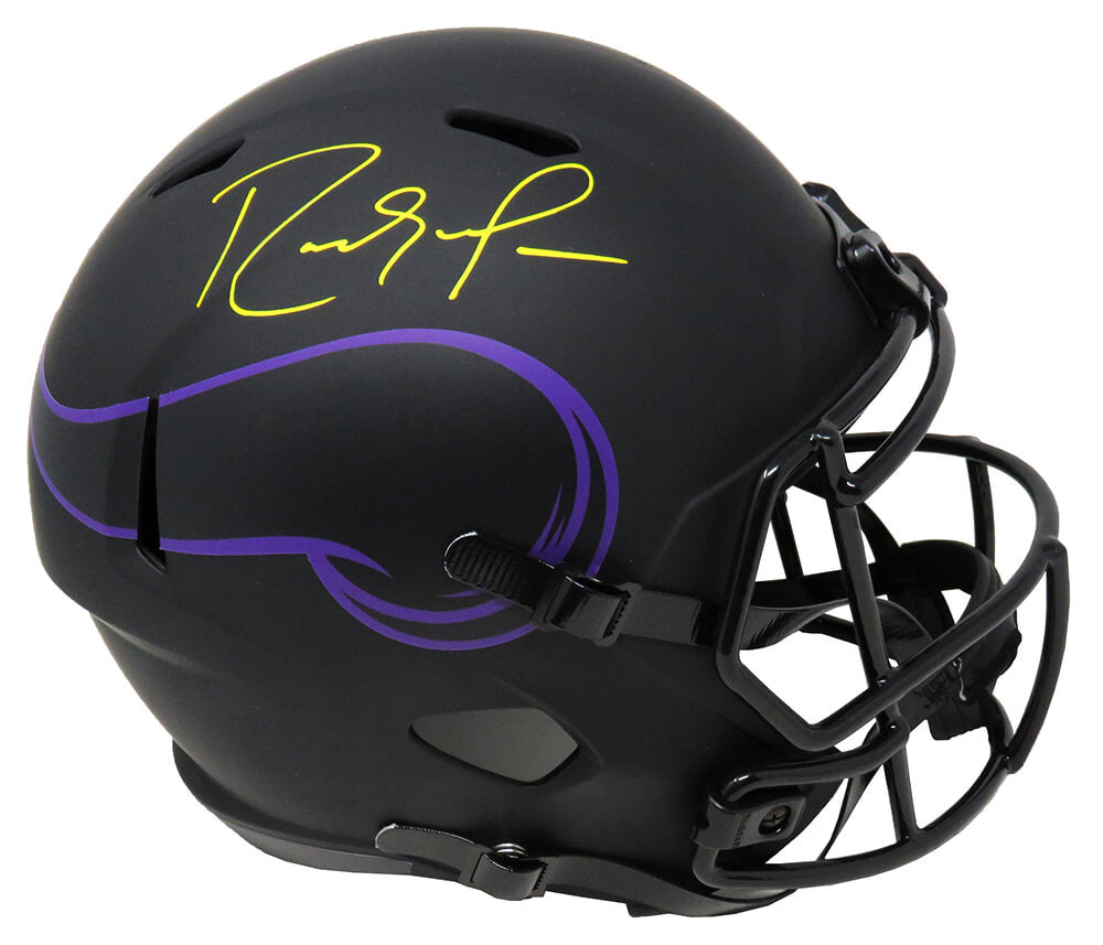 Randy Moss Signed Minnesota Vikings Eclipse Black Matte Riddell Speed Full Size Replica Helmet - MOSREP307 - Randy Moss Signed Minnesota Vikings Eclipse Black Matte Riddell Speed Full Size Replica Helmet product image