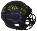 Randy Moss & Cris Carter Signed Minnesota Vikings Eclipse Riddell Full Size Speed Replica Helmet w/All We Do Is Catch TD's - MOSREP312 - Randy Moss & Cris Carter Signed Minnesota Vikings Eclipse Riddell Full Size Speed Replica Helmet w/All We Do Is Catch TD's product image