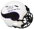 Randy Moss Signed Minnesota Vikings Lunar Eclipse Riddell Full Size Speed Replica Helmet w/Straight Cash Homie - MOSREP316 - Randy Moss Signed Minnesota Vikings Lunar Eclipse Riddell Full Size Speed Replica Helmet w/Straight Cash Homie product image