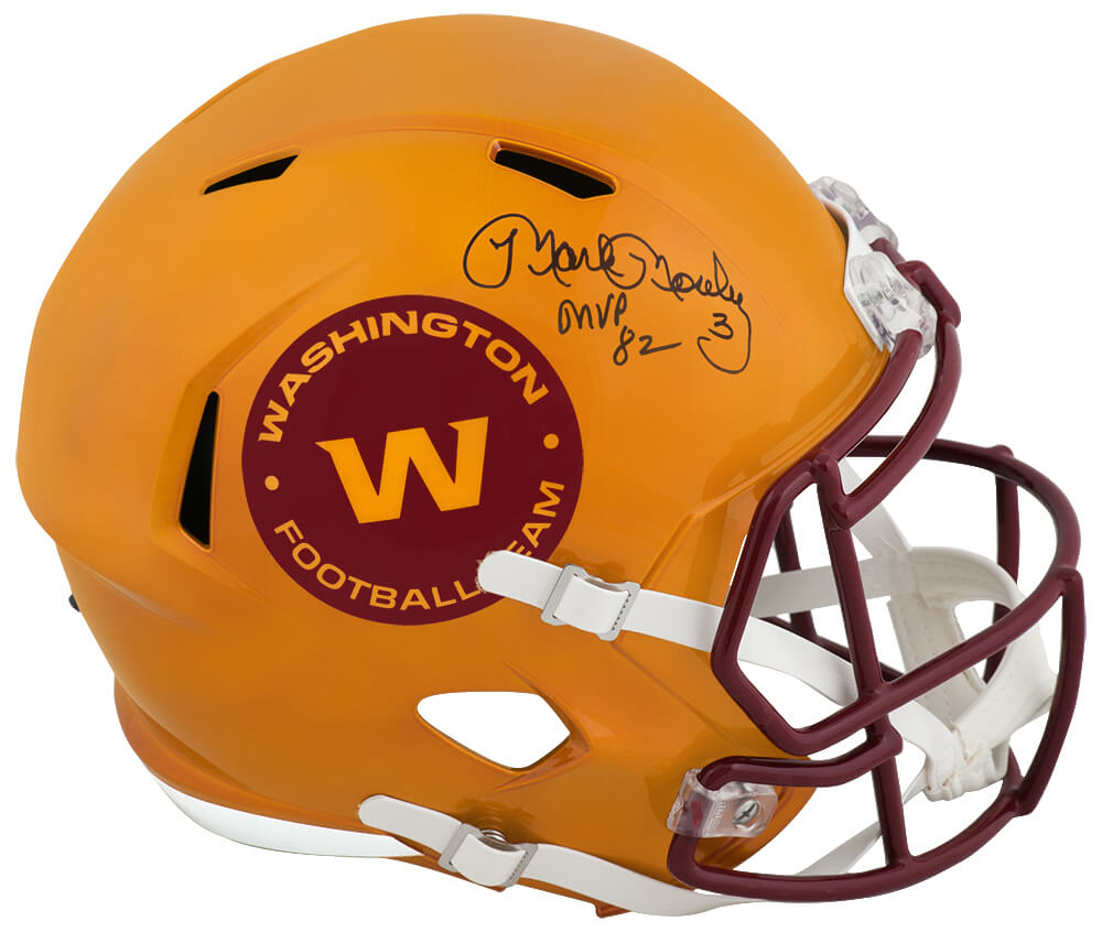 Mark Moseley Signed Washington Football Team FLASH Riddell Full Size Speed Replica Helmet w/MVP'82 - MOSREP341 - Mark Moseley Signed Washington Football Team FLASH Riddell Full Size Speed Replica Helmet w/MVP'82 product image