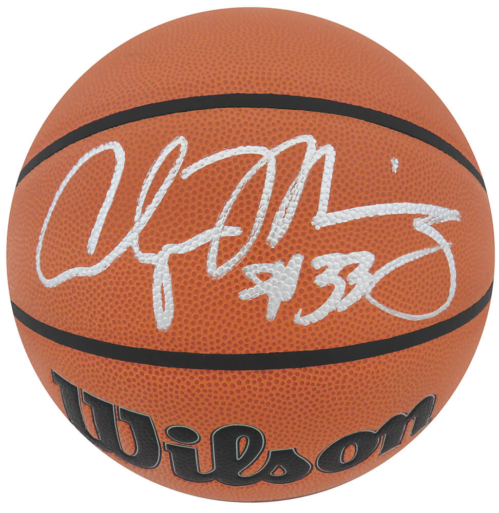 Alonzo Mourning Signed Wilson Indoor/Outdoor NBA Basketball - MOUBSK205 - Alonzo Mourning Signed Wilson Indoor/Outdoor NBA Basketball product image