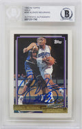 Alonzo Mourning Signed Charlotte Hornets 1992-93 Topps GOLD Rookie Card #393 - (Beckett Encapsulated) - MOUCAR201 - Alonzo Mourning Signed Charlotte Hornets 1992-93 Topps GOLD Rookie Card #393 - (Beckett Encapsulated) product image