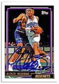 Alonzo Mourning Signed Charlotte Hornets 1992-93 Topps GOLD Rookie Basketball Card #393 - MOUCAR206 - Alonzo Mourning Signed Charlotte Hornets 1992-93 Topps GOLD Rookie Basketball Card #393 product image