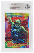 Alonzo Mourning Signed Hornets 1993-94 Topps Finest Basketball Card #104 (In Blue) - (Beckett Encapsulated) - MOUCAR215 - Alonzo Mourning Signed Hornets 1993-94 Topps Finest Basketball Card #104 (In Blue) - (Beckett Encapsulated) product image