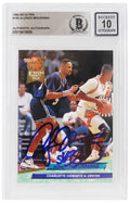 Alonzo Mourning Signed Charlotte Hornets 1992-93 Fleer Ultra Rookie Basketball Card #193 - (Beckett - Auto Grade 10) - MOUCAR217 - Alonzo Mourning Signed Charlotte Hornets 1992-93 Fleer Ultra Rookie Basketball Card #193 - (Beckett - Auto Grade 10) product image
