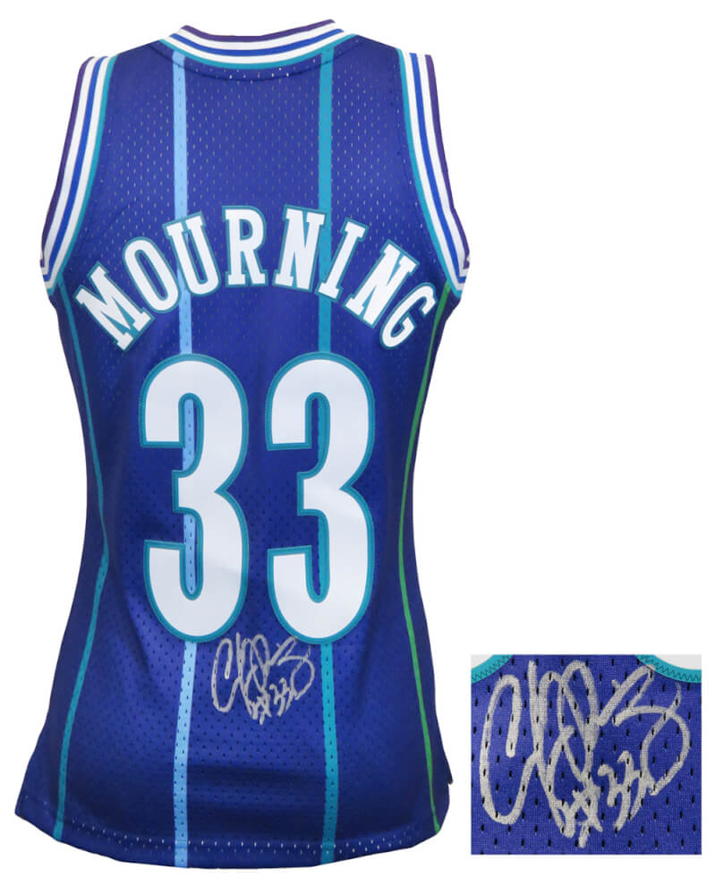Alonzo Mourning Signed Charlotte Hornets Throwback 1994 Purple M&N Swingman Basketball Jersey - MOUJRY202 - Alonzo Mourning Signed Charlotte Hornets Throwback 1994 Purple M&N Swingman Basketball Jersey product image
