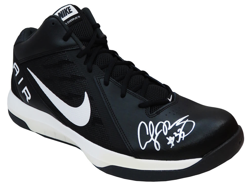 Alonzo Mourning Signed Nike The Overplay IX Men's Basketball Black Shoe (Right Foot) - MOUSHO200 - Alonzo Mourning Signed Nike The Overplay IX Men's Basketball Black Shoe (Right Foot) product image